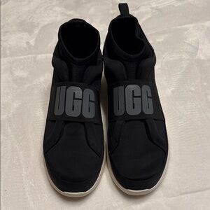 UGG Black Slip-On Shoes with Logo